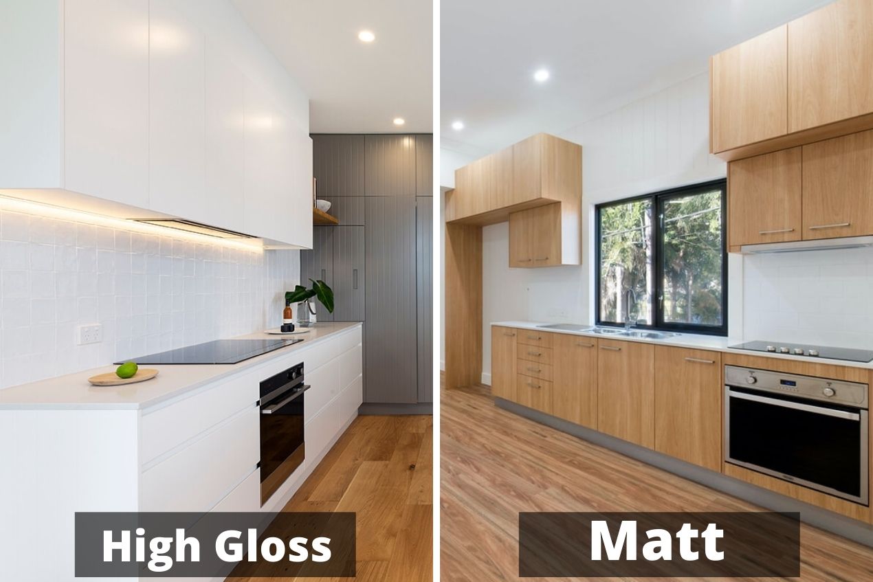 High Gloss vs. Matt Kitchen Cabinet