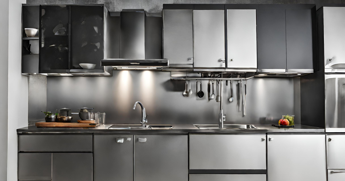 Industrial-Inspired Metal Cabinets
