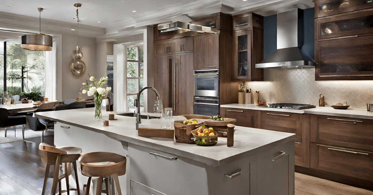 Mix of Modern and Traditional Style Kitchen Cabinets