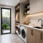Custom laundry renovation in Sydney with practical cabinetry and storage