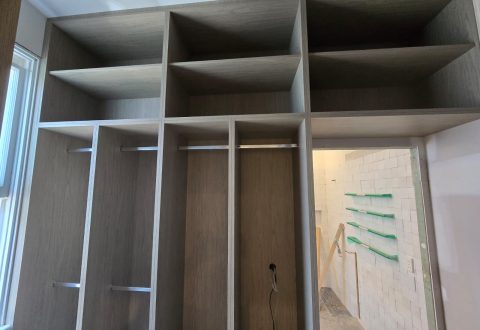 Wooden Open Shelving Wardrobes
