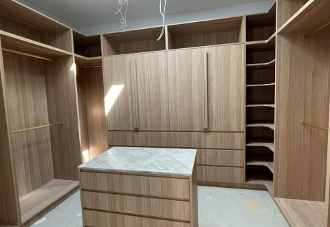 Wooden Walk in Wardrobe